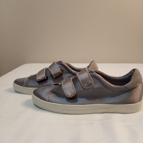 JOIE SILVER DOUBLE STRAP SNEAKERS WITH WHITE SOLE WOMEN SIZE 10 - Picture 2 of 5